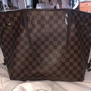 Louis Vuitton Damier Ebene Neverfull MM & dust bag
